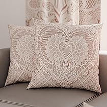 PETTI Artigiani Italiani – Coppia di Federe Cuscino 60×60 cm in Microfibra, Cuscini Arredo Camera da Letto, Divano, Salotto, Set 2 Fodere Copricuscino, Federa Shabby 321, 100% Made in Italy