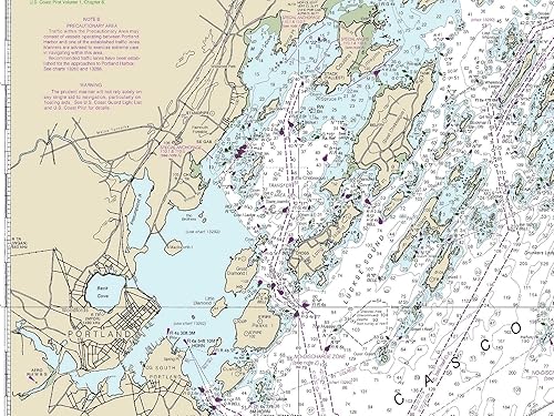 Miniatura 8 de Monhegan Island a Cape Elizabeth - 2014 Maine Brunswick Casco Bay Portland Mapa Náutico - 80000 AC Reimpresión ED 3:4 - Gráfico 1204
