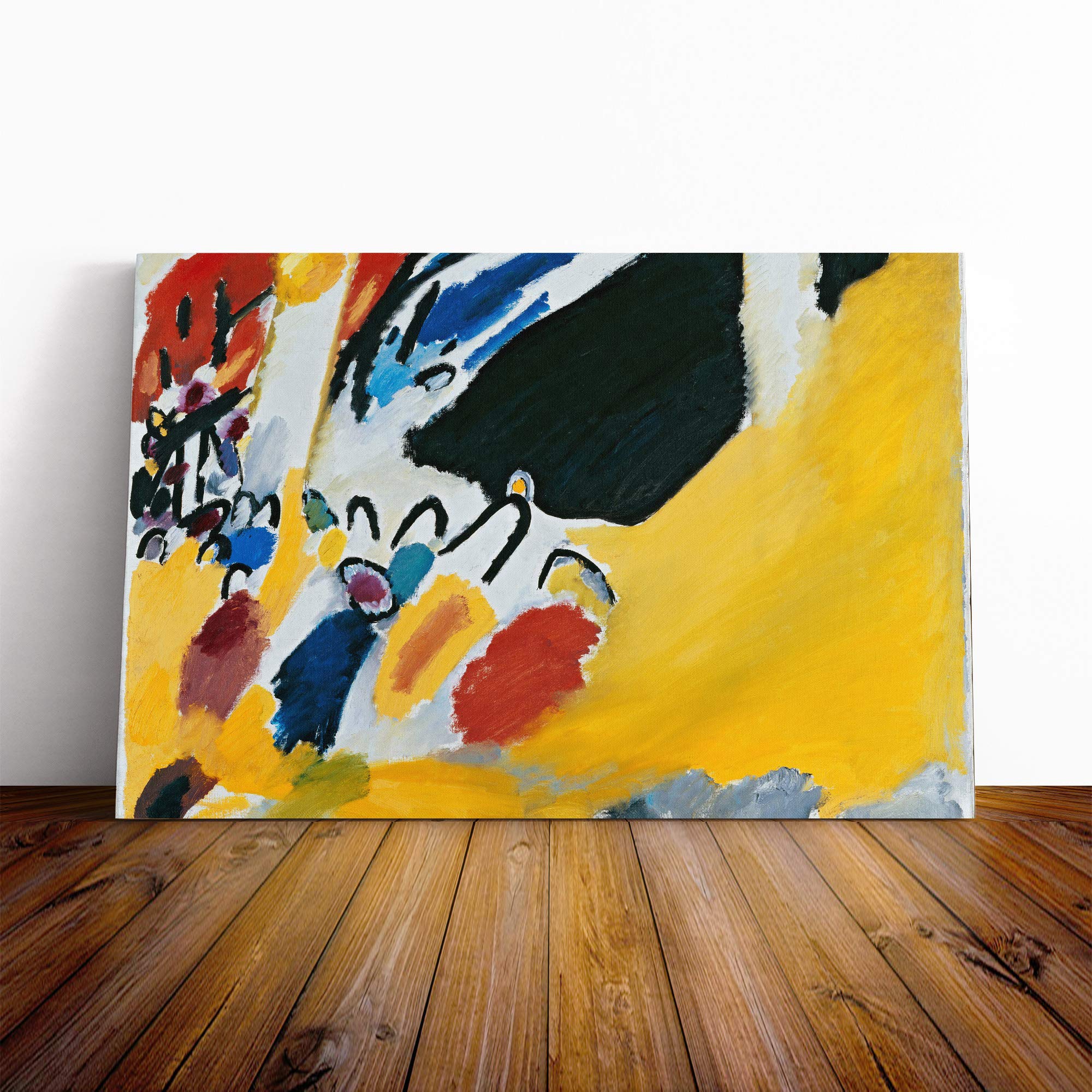 Wassily Kandinski Composition Canvas Print | Gallery Wrapped 30mm Frame Wall Art | 20x14 inches | Ready to Hang | Modern Picture | Living Room Bedroom Lounge Office