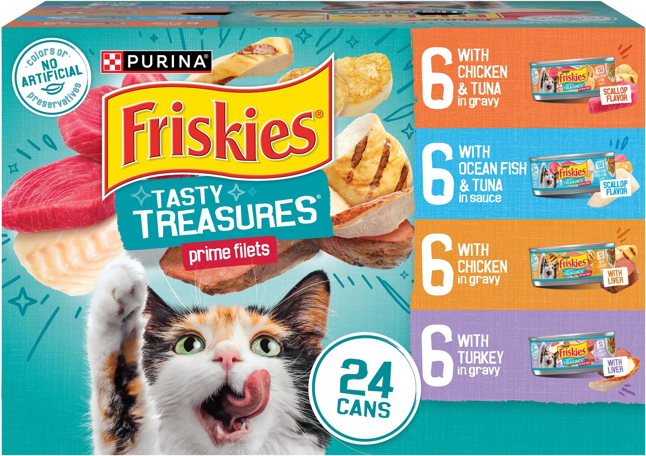 Friskies Tasty Treasures, 24/5.5oz Cans by Friskies