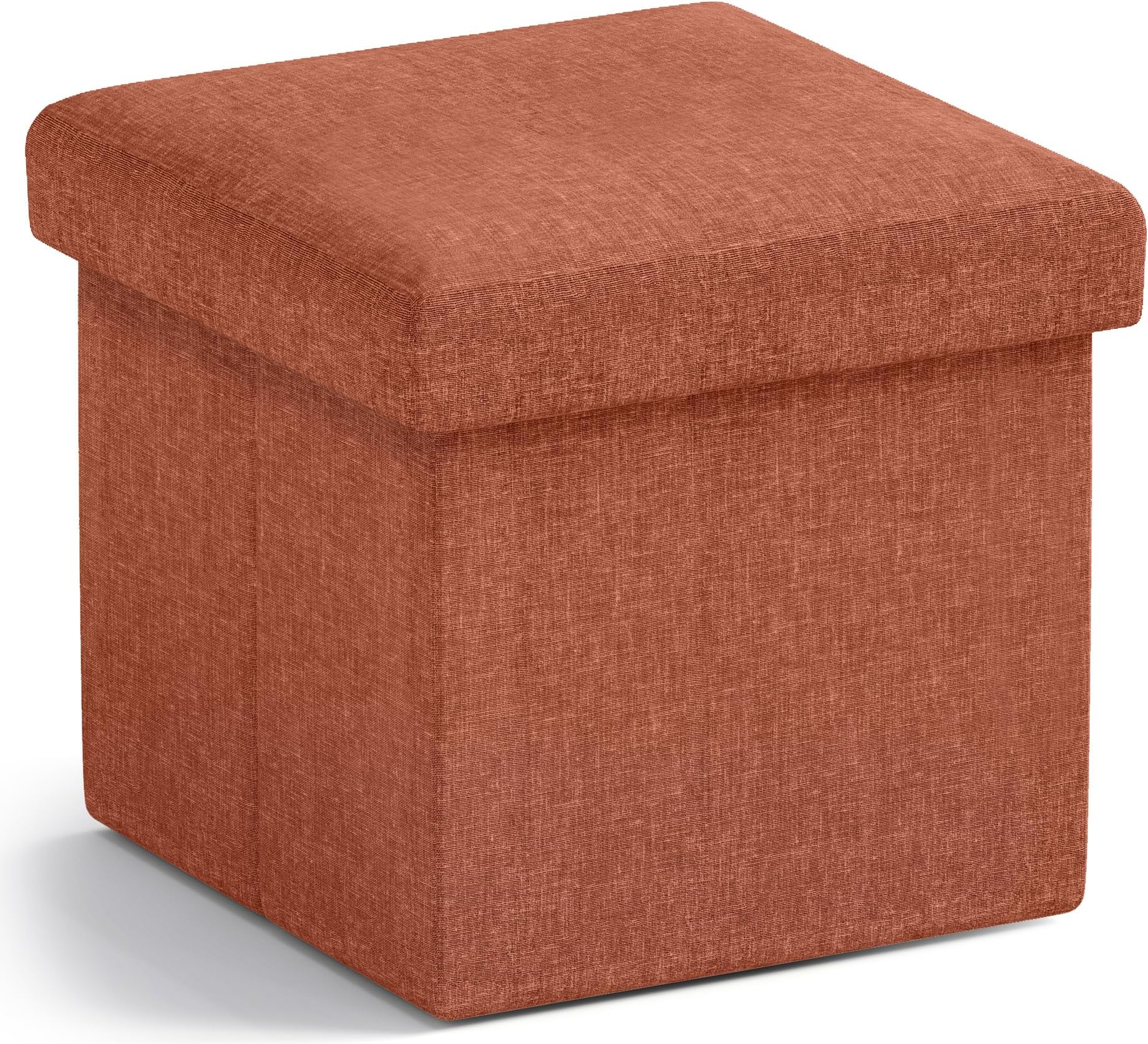 Amazon.com: Red Co. Folding Cube Storage Ottoman with Padded Seat, 15 ...