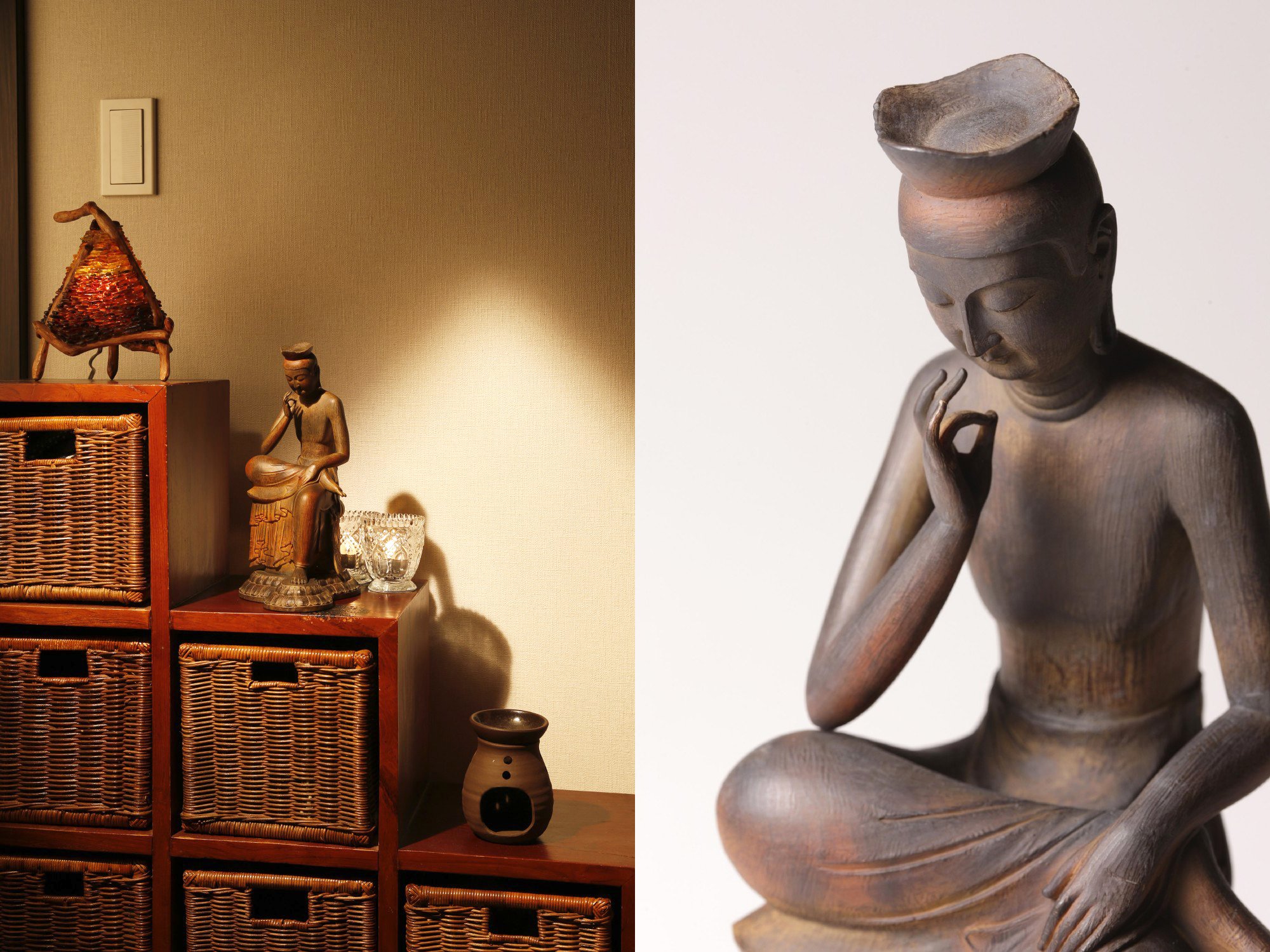 Amazon.co.jp: イスム Standard 弥勒菩薩 仏像 ポリストーン : ホーム  