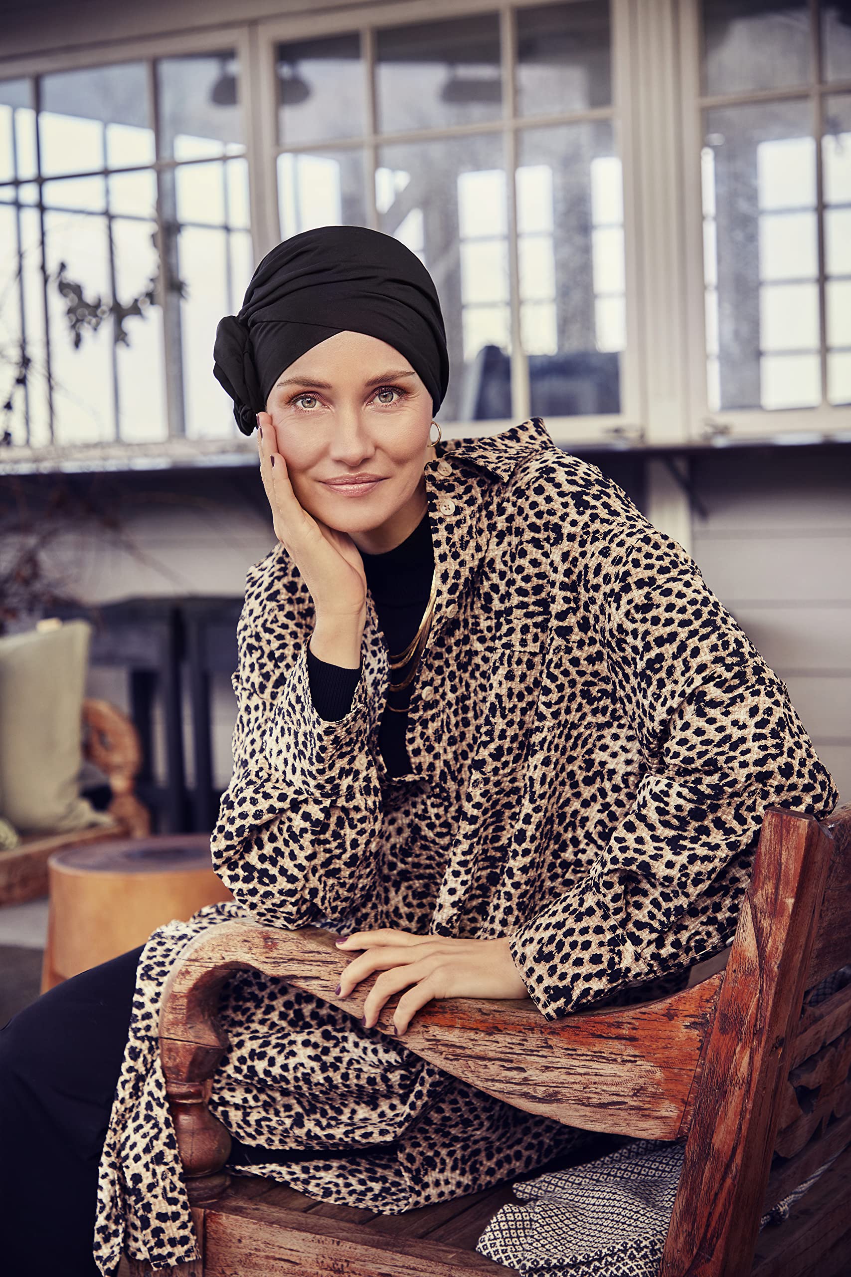 Christine headwear Turbante Zuri in Cotone Supima Extra Morbido di Alta qualità