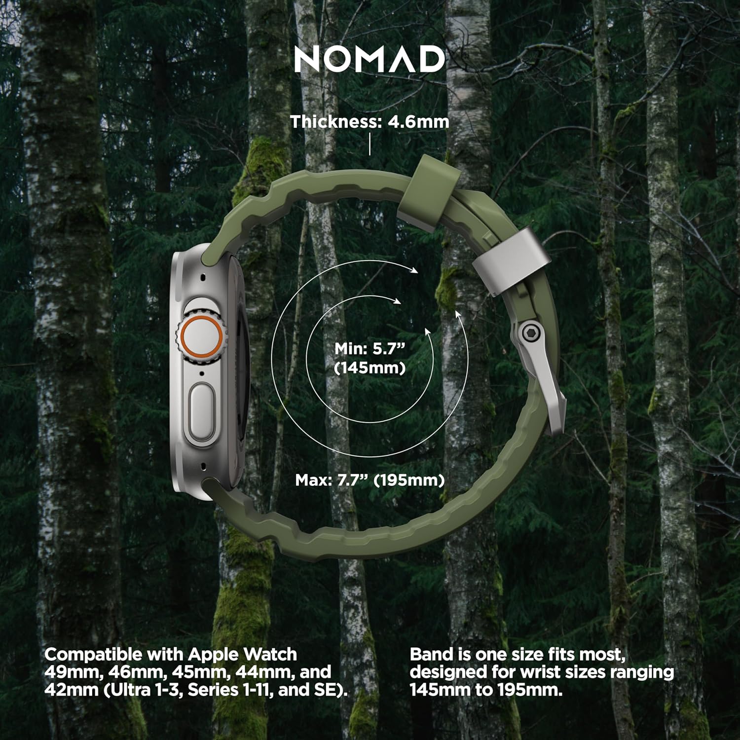 NOMAD Apple Watch Sport Band Rocky Point Apple Watch Band with Titanium Hardware