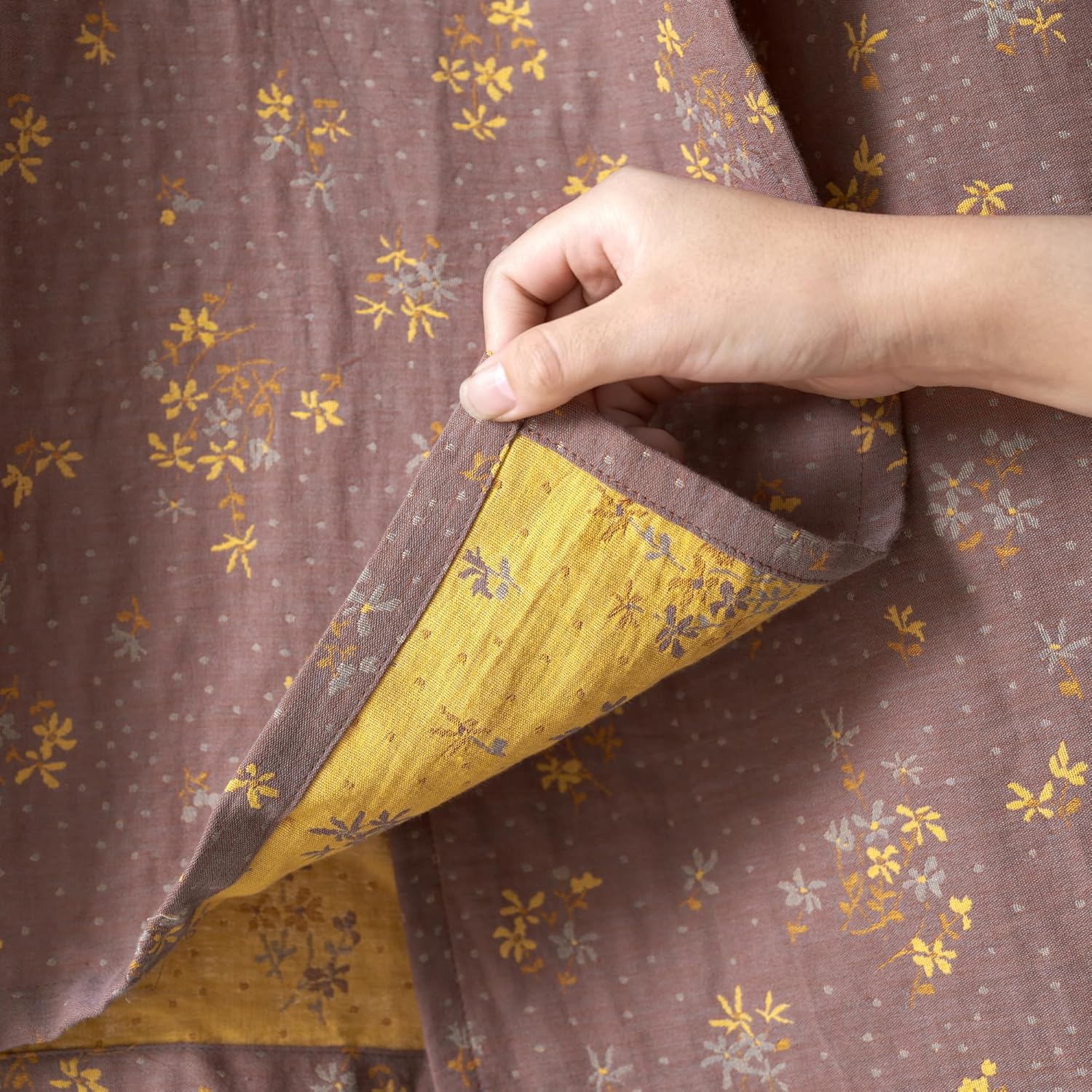 Cotton Gauze Robe for Women, Jacquard Plum Blossom Bathrobe Japanese Kimono Soft Knit Nightdress Longwear Sleepwear - Image 7