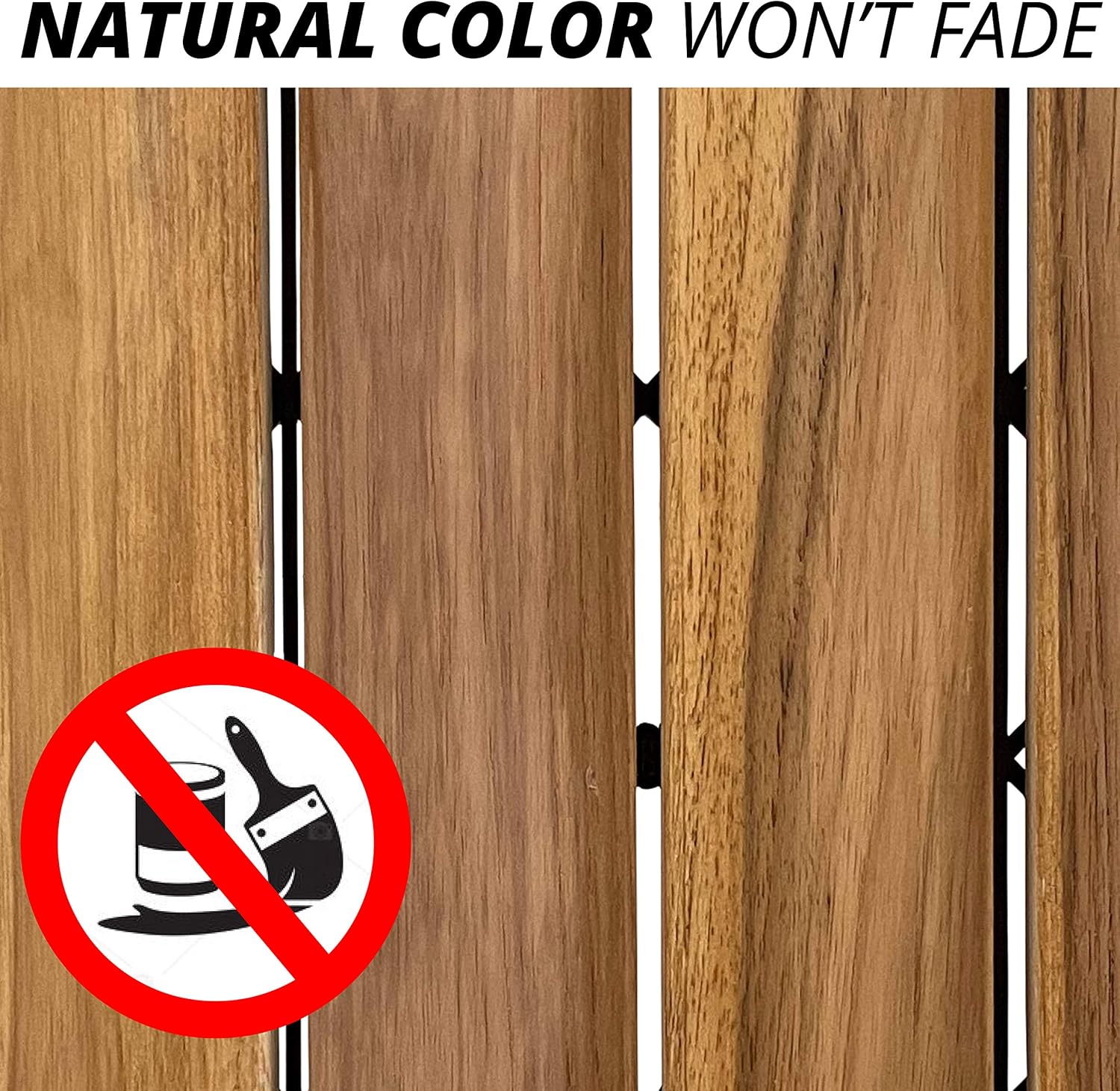 Rеvіеw Mammoth Sustainably Sourced Solid Teak Secure Interlocking Deck Tiles, Stain Free and Sealed Water Resistant Outdoor Patio Pavers or Composite Deck Flooring, Pack of 11 (11 SQFT) (Stripe)