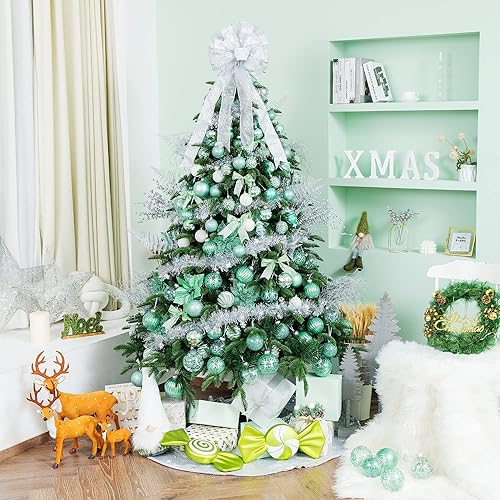 Miniatura 27 de XmasExp Juego de 24 mini esferas de Navidad inastillables para bolas de árbol de Navidad de 1.181 in/1.18 pulgadas (oro rosa)