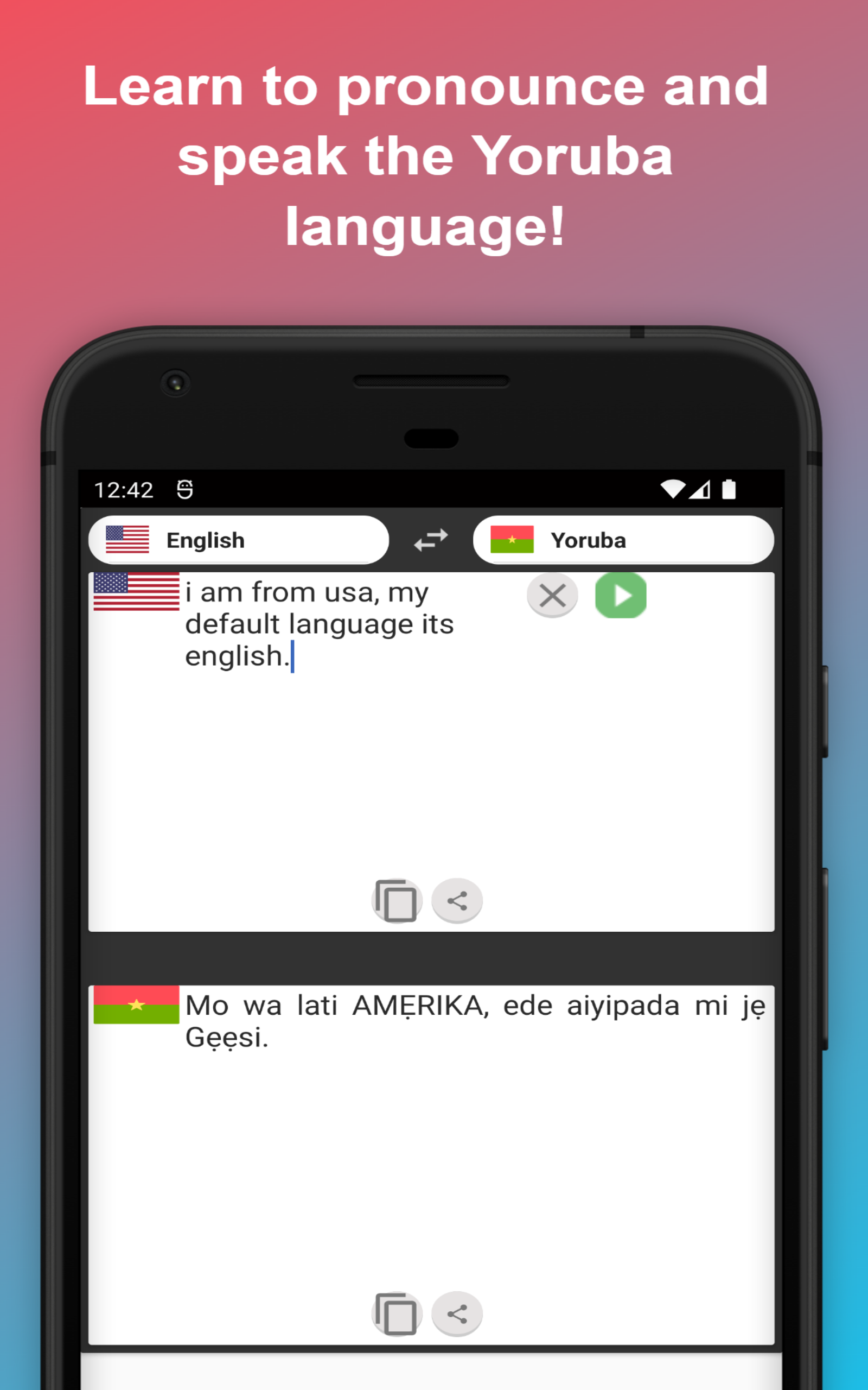 English to Yoruba Translator to Translate to for Free on Telephone and