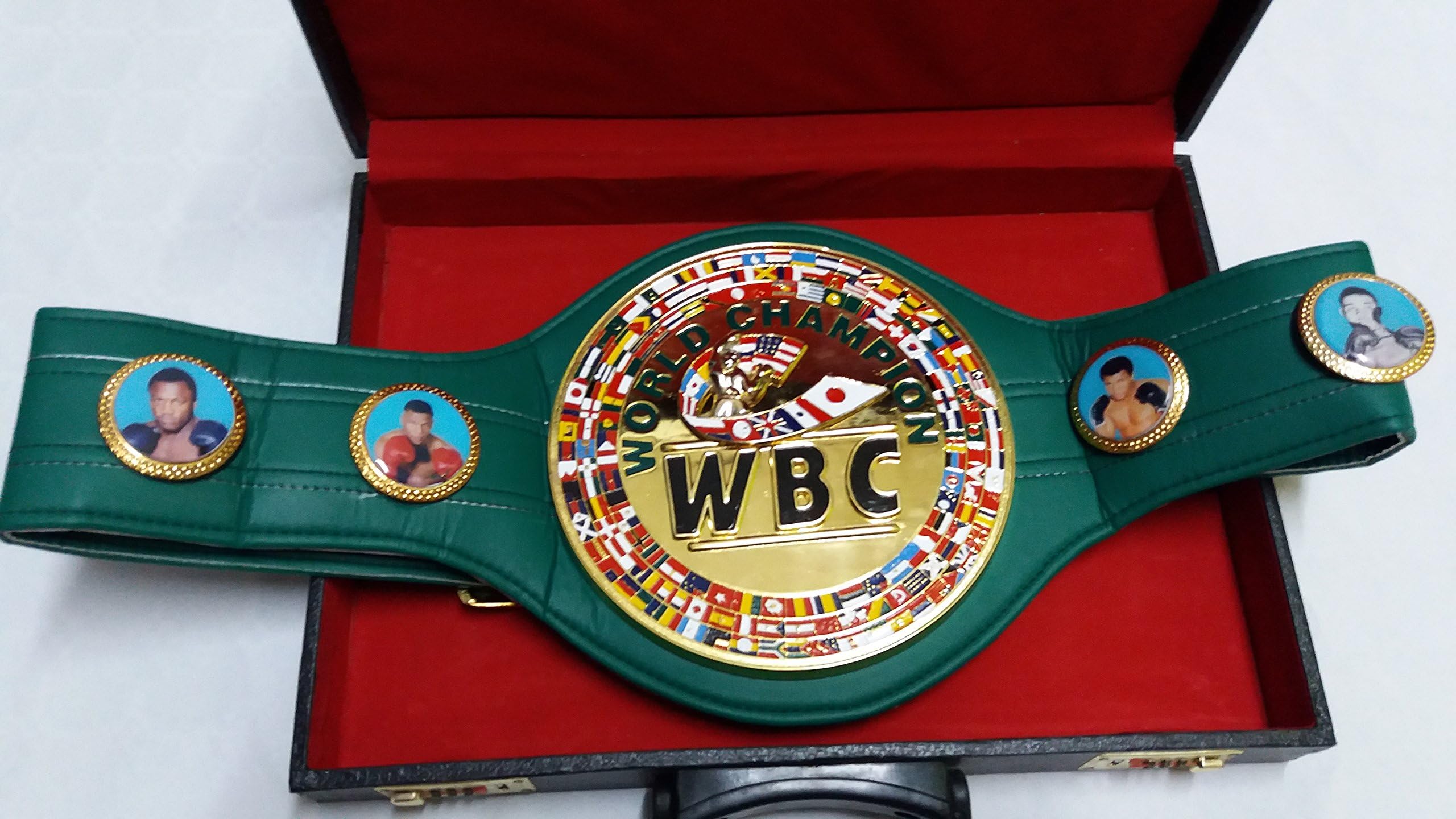 J Boxing Belt World Championship Replica - Green - Adult - Boxing - Martial Arts Belt Displays