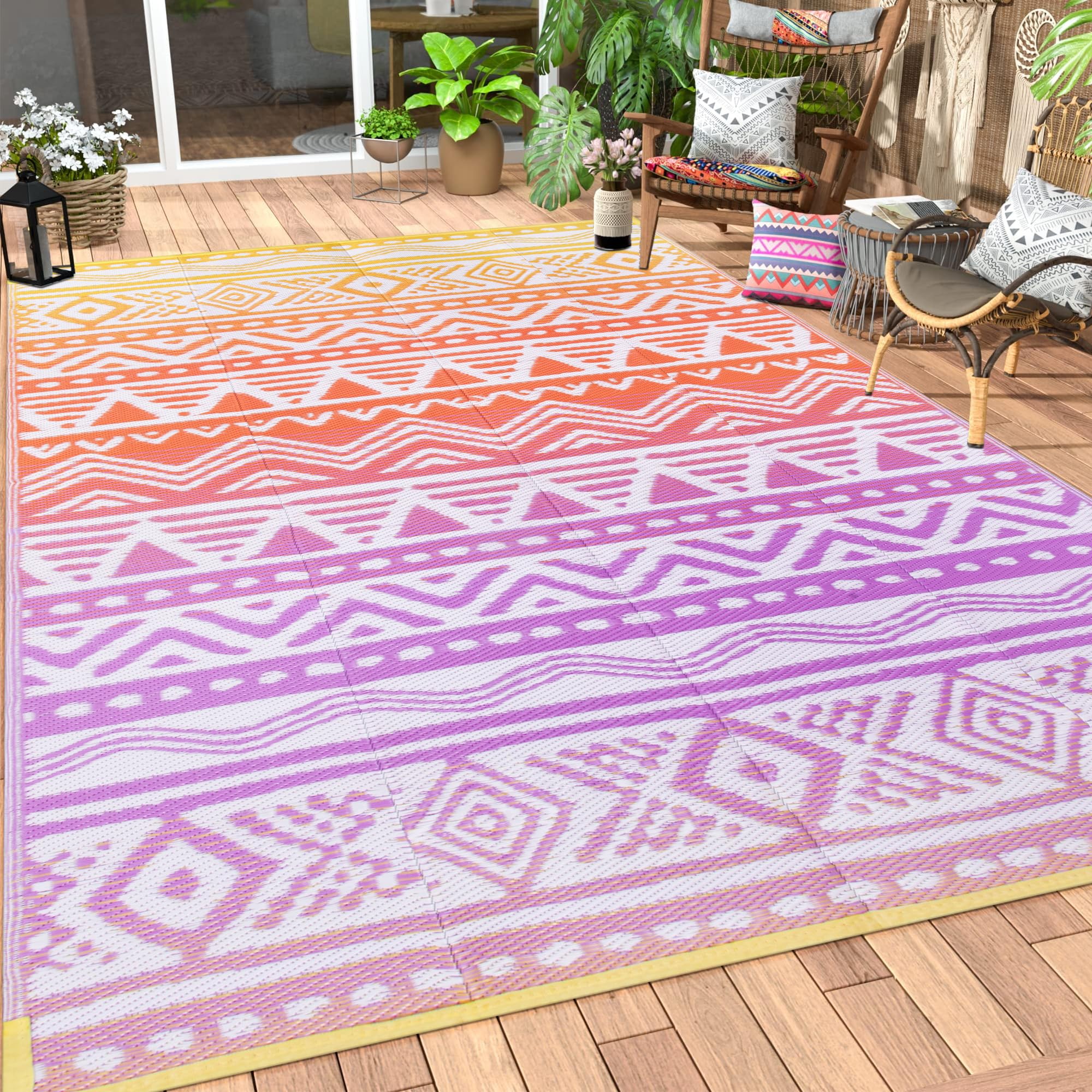 Lahome 8x10 Reversible Straw Rug