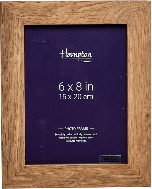 Hampton Frames NEW ENGLAND 6x8 (15x20cm) Natural Oak Picture Photo Frame Glass 464868WO