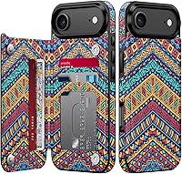 Vista 552 de LETO para iPhone 15 Pro Funda tipo cartera - Tapa tipo folio con patada - Diseños de moda - Tarjetero - Funda protectora para mujeres y niñas - 6.1