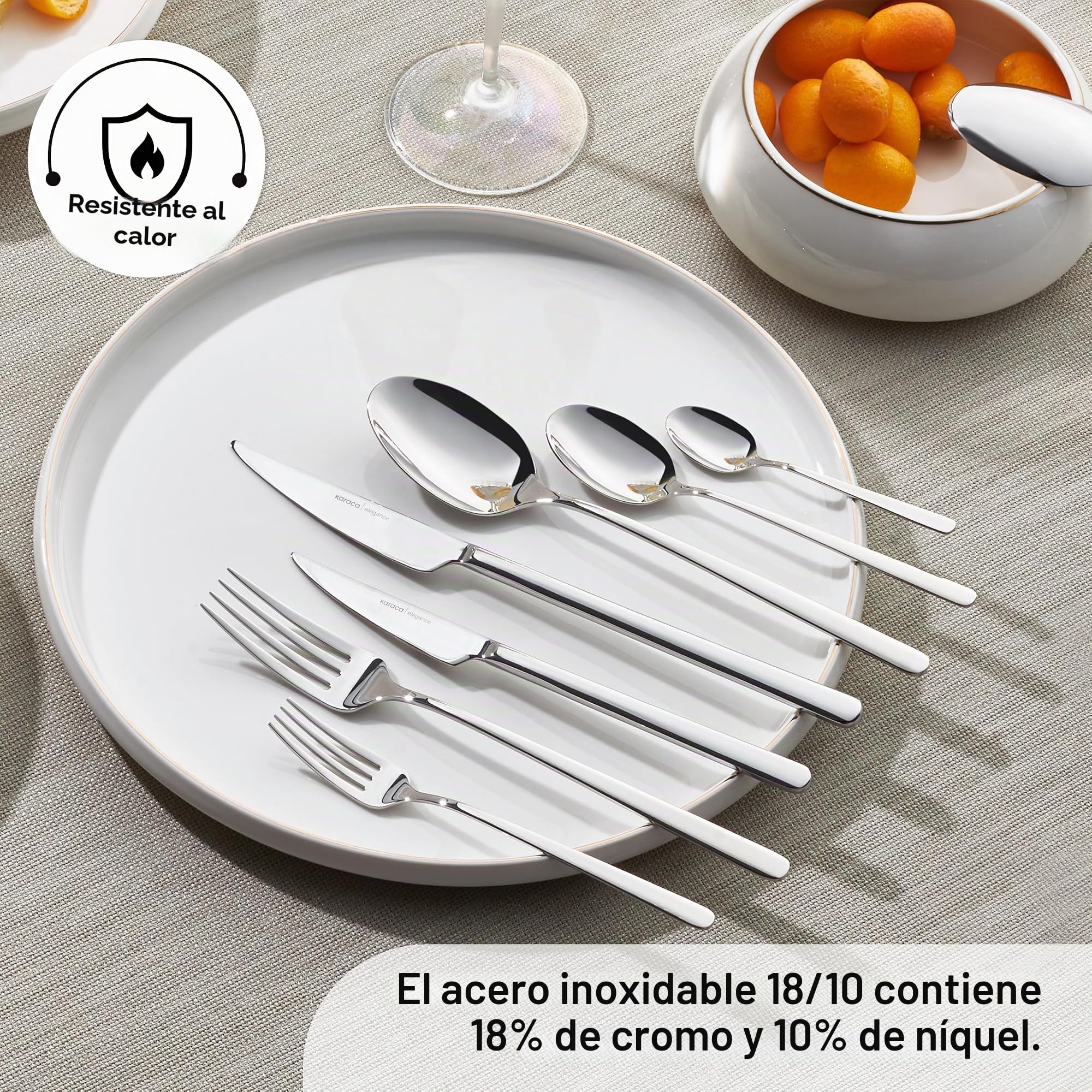 Karaca Boreas - Juego de cubiertos de acero inoxidable 18/10, 84 piezas, para 12 personas, modernos cuchillos, tenedores y cucharas, juego de cubertería inoxidable, apto para lavavajillas, para comida