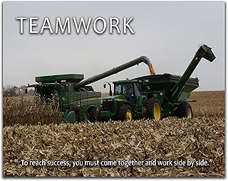 Apple Creek John Deere Tractor Farmer Poster Art Print 11x14 Teamwork Toys Charles Freitag Wall Decor Pictures