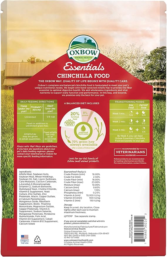 oxbow chinchilla pellets