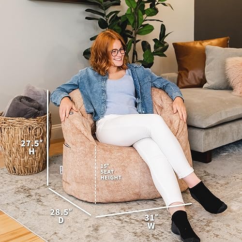 Miniatura 66 de Big Joe Milano Outdoor - Puf para exteriores, color blanco marino Cuero Montana Negro,Smartmax negro,Caribou,Carmel Montana Cuero,Blazer de