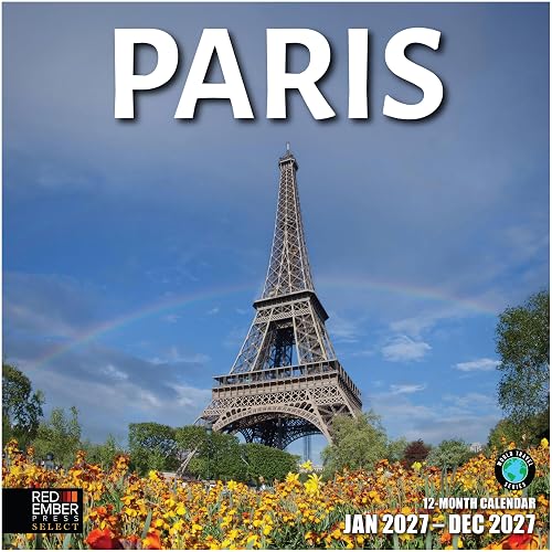 RED EMBER Select Paris 2027 Wall Calendar 12 Month |