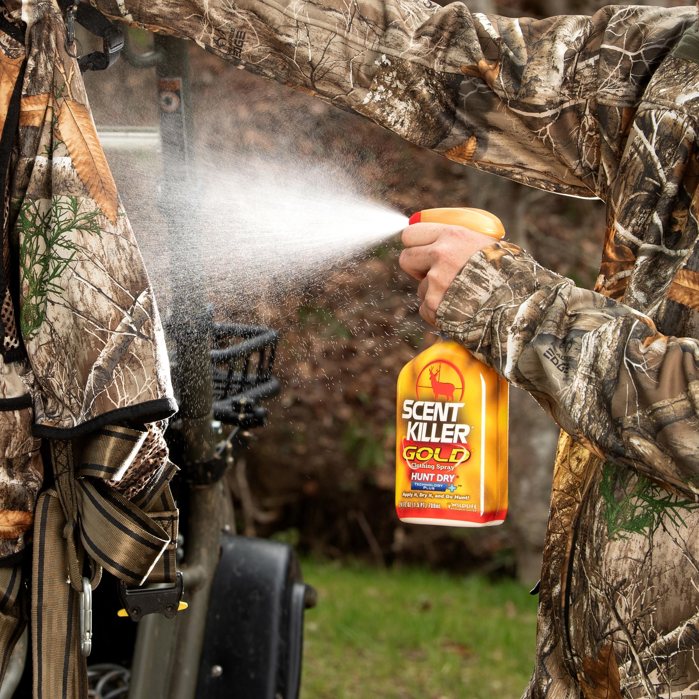 Wildlife Research Investigación de Vida Silvestre Scent Killer Oro Ropa y spray de arranque, (24 onzas)