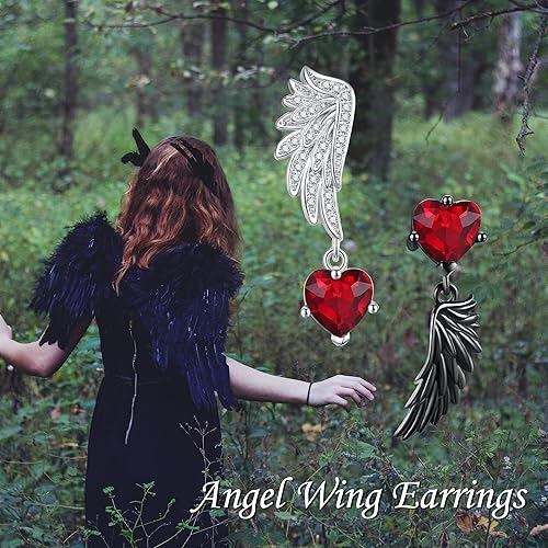 Miniatura 6 de MONGAS Aretes de Navidad de plata esterlina, reno, Papá Noel, copo de nieve, árbol de Navidad, hombre de jengibre, muñeco de nieve, aretes colgantes