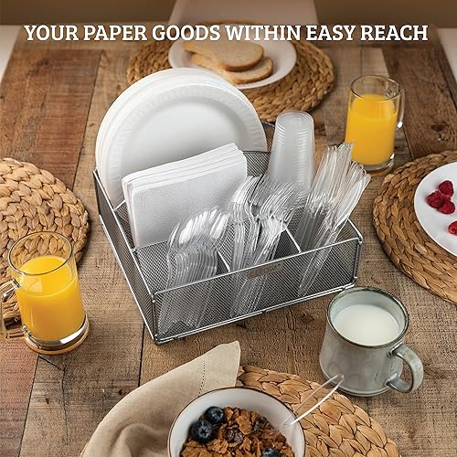 Miniatura 7 de ELTOW Soporte para utensilios de cubiertos  Organizador de cubiertos para acampar con 6 secciones para utensilios y condimentos  Organizador de