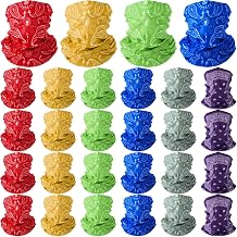Chicingyou 24 Pcs Paisley Bandanas Seamless Neck Gaiter Face Mask Headwear Balaclava for Men Women Wind UV