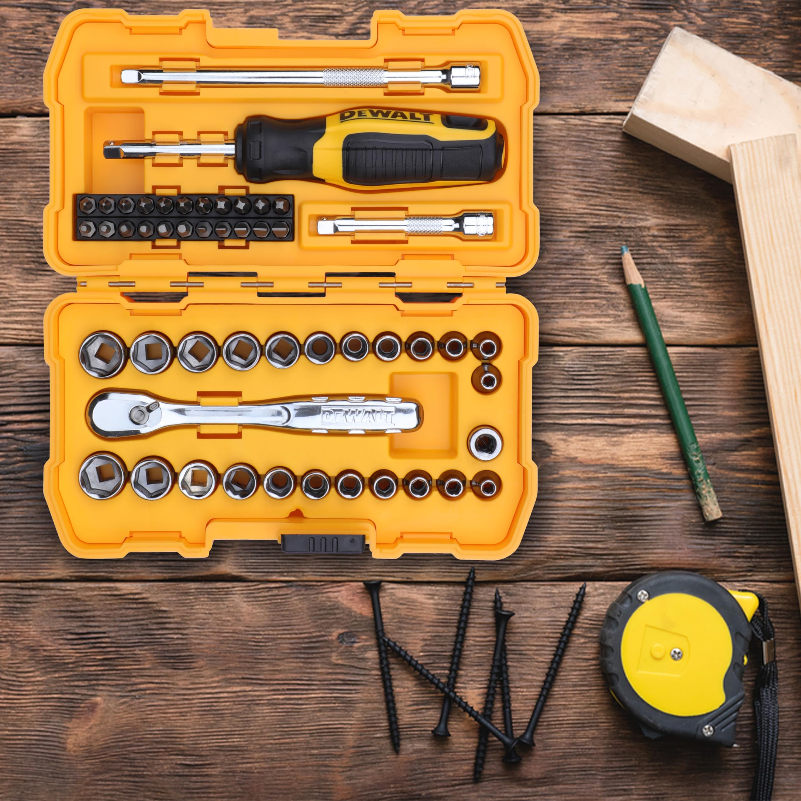 DEWALT DWMT81610-0 Kit d'outils de mécanicien d'entraînement 1/4" 50 pièces
