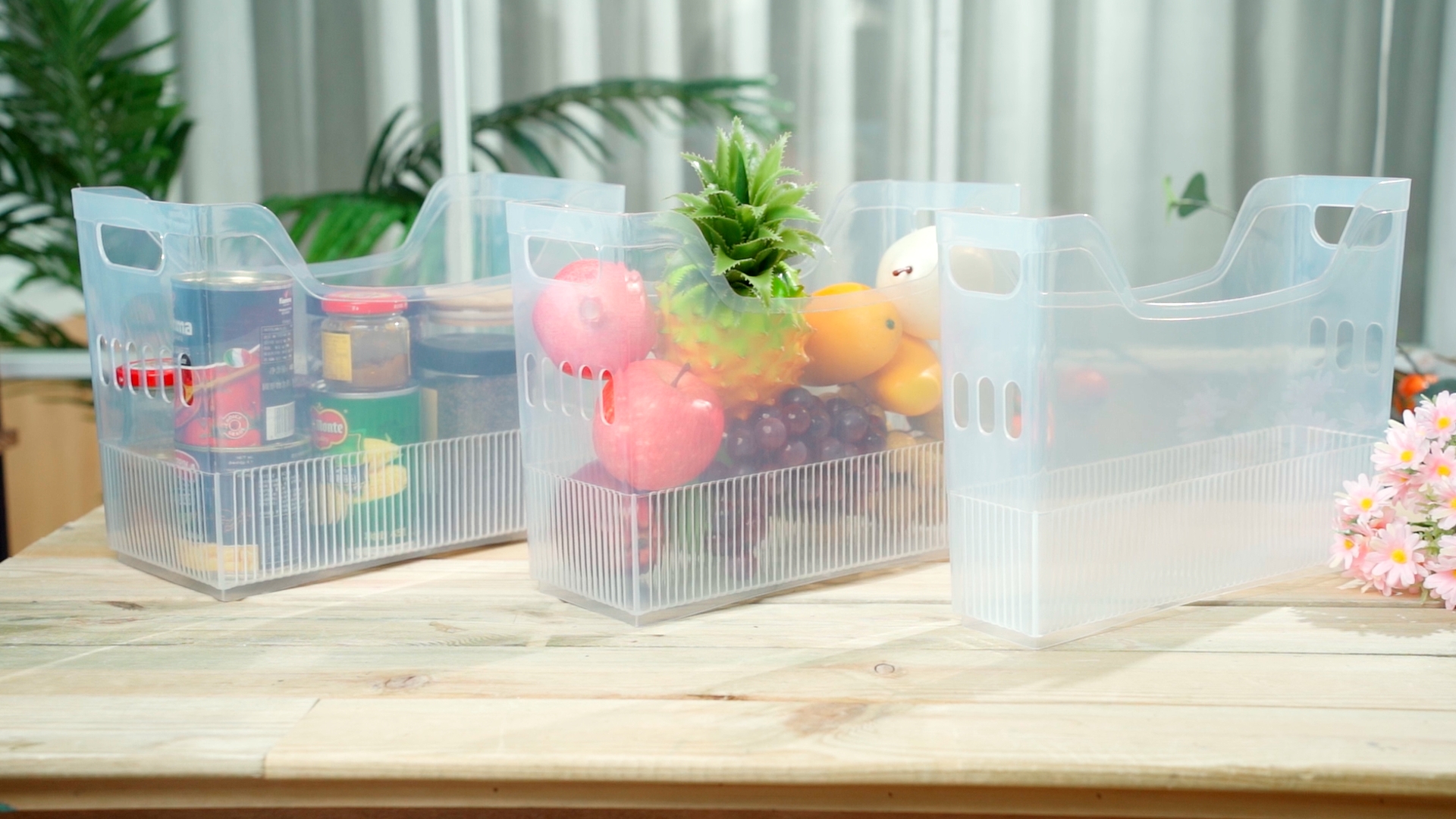 Amazon.com - Qunclay 6 Plastic Freezer Organizer Bins with Wheel