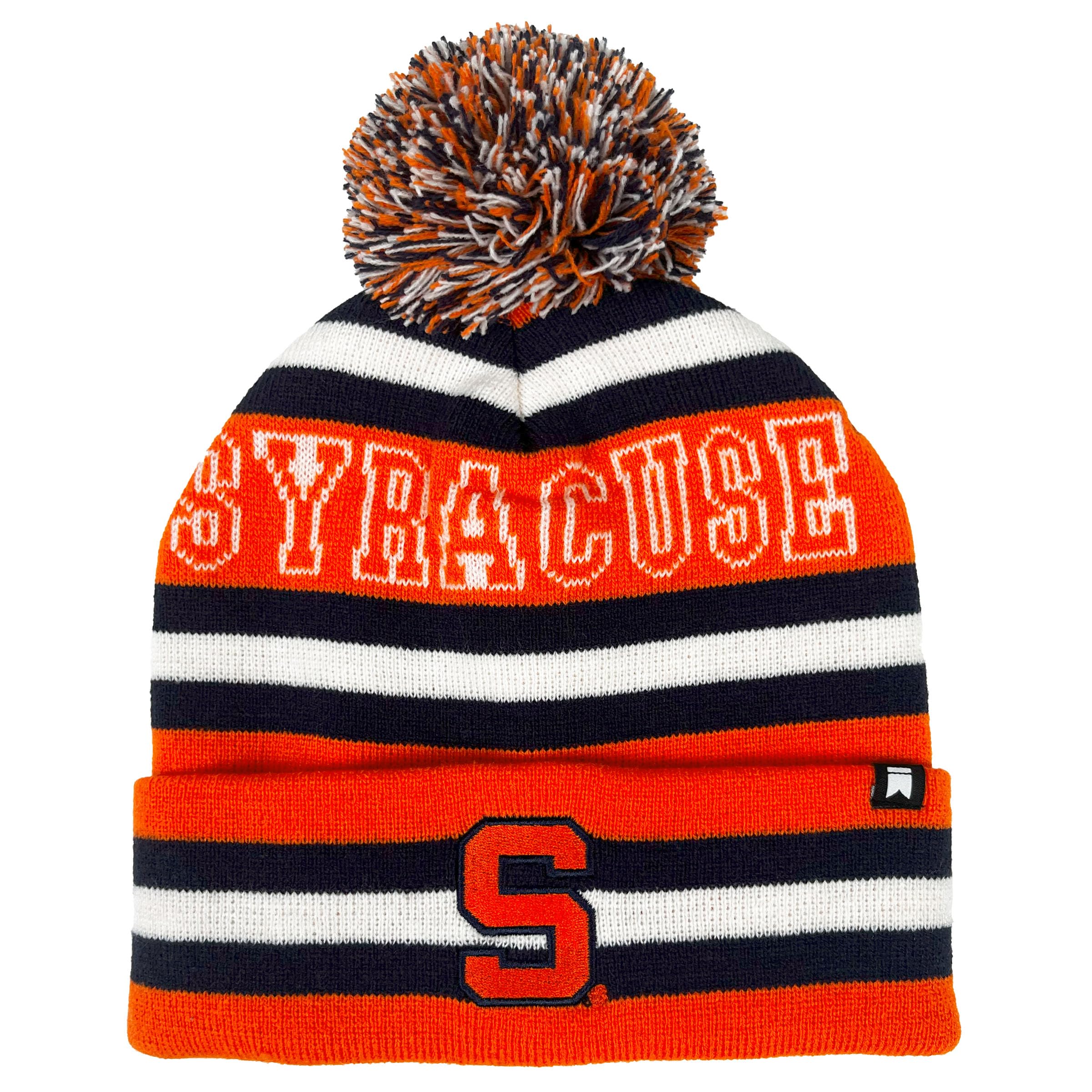 Syracuse University Block Stripes Knit Beanie with Pom