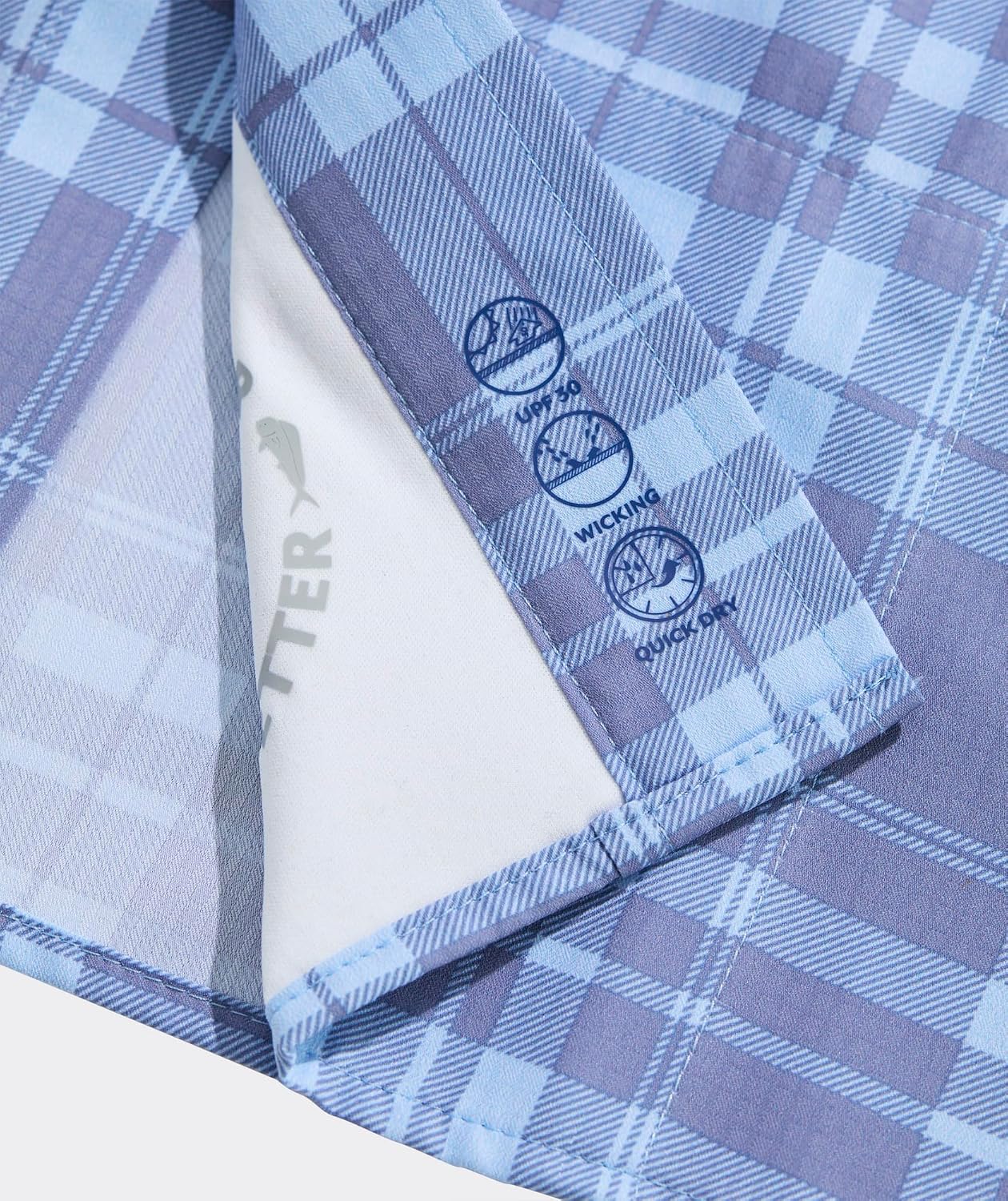 Vineyard Vines Men's Deep Sea Plaid Performance Harbor Shirt