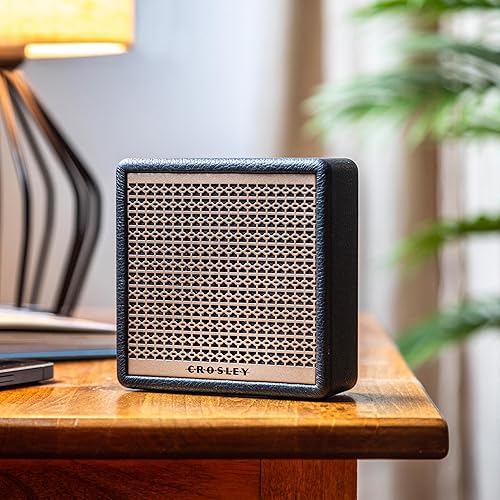 Miniatura 5 de Crosley CR3114A-BK Montero Mini Altavoz Bluetooth recargable portátil, negro