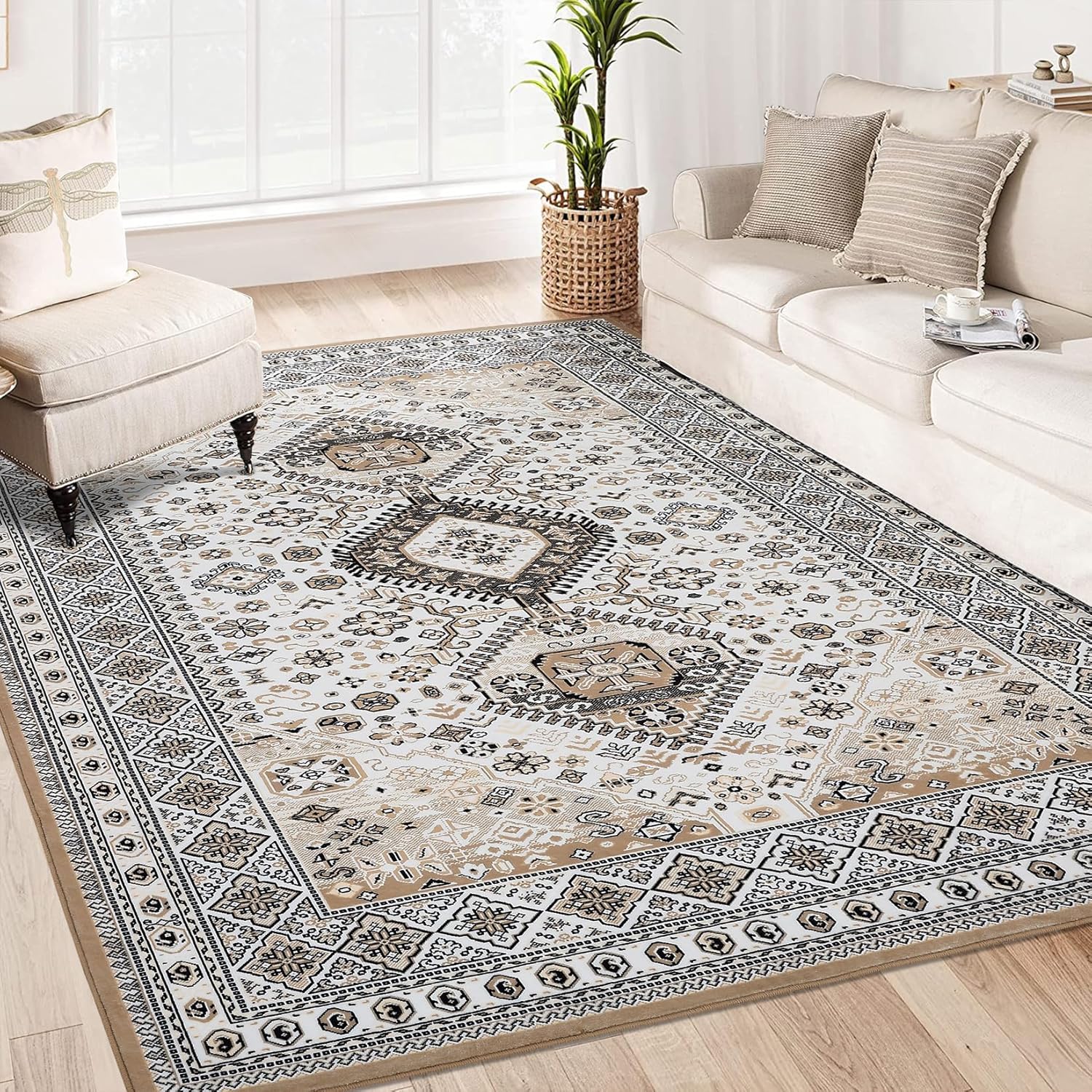 IMINROME Washable Rug 5x7 Large Area Rug, StainResistant