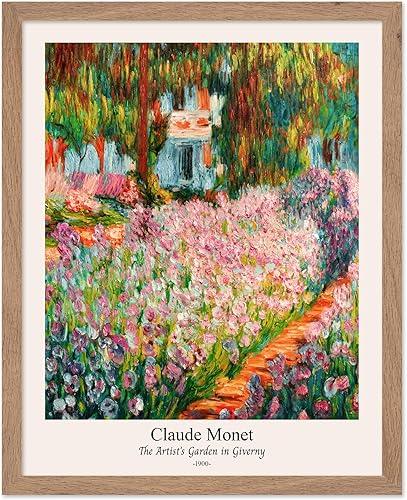 Poster Master Póster vintage de Claude Monet, estampado retro del jardín del artista en Giverny, arte impresionista, arte floral, arte de pintura