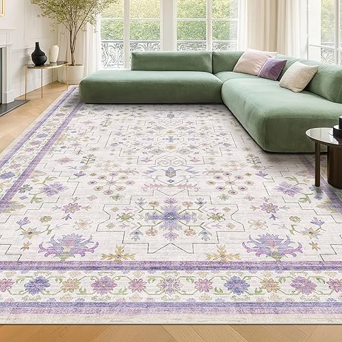 Miniatura 472 de Alfombra Boho Negra para Sala de Estar - Alfombra de Área Lavable de 10x14 Pies, Alfombras de Comedor para Debajo de la Mesa, Alfombra Suave de Pelo