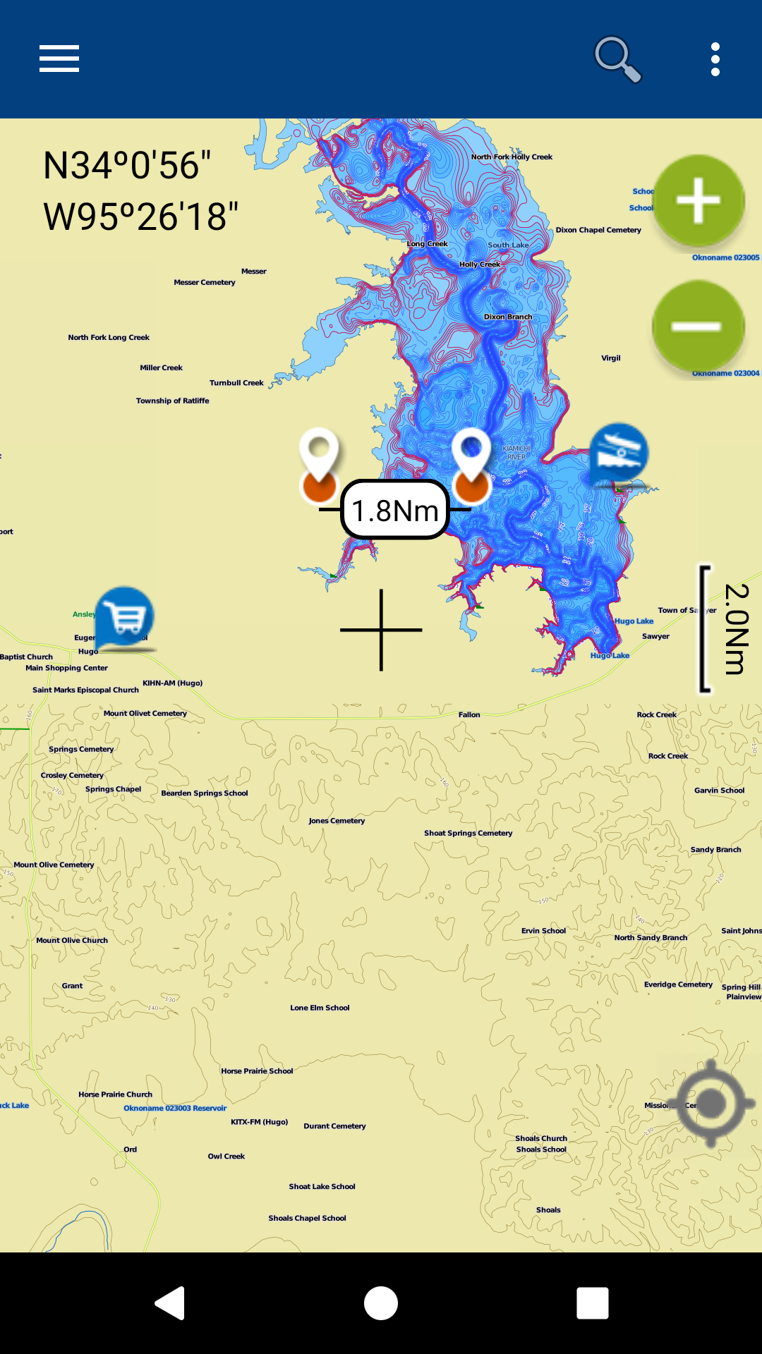 Lake PatMayse Texas Gps for Android