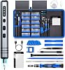 Mini Electric Screwdriver Set: 140-IN-1 Precision Screwdriver Set Cordless for Small Electronics PC Phone - 120 Bits, 5 Torque Settings, LED Light, Instructions