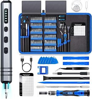 Bluvizo Mini Electric Screwdriver Set: 140-IN-1 Precision Screwdriver Set Cordless for Small Electronics PC...