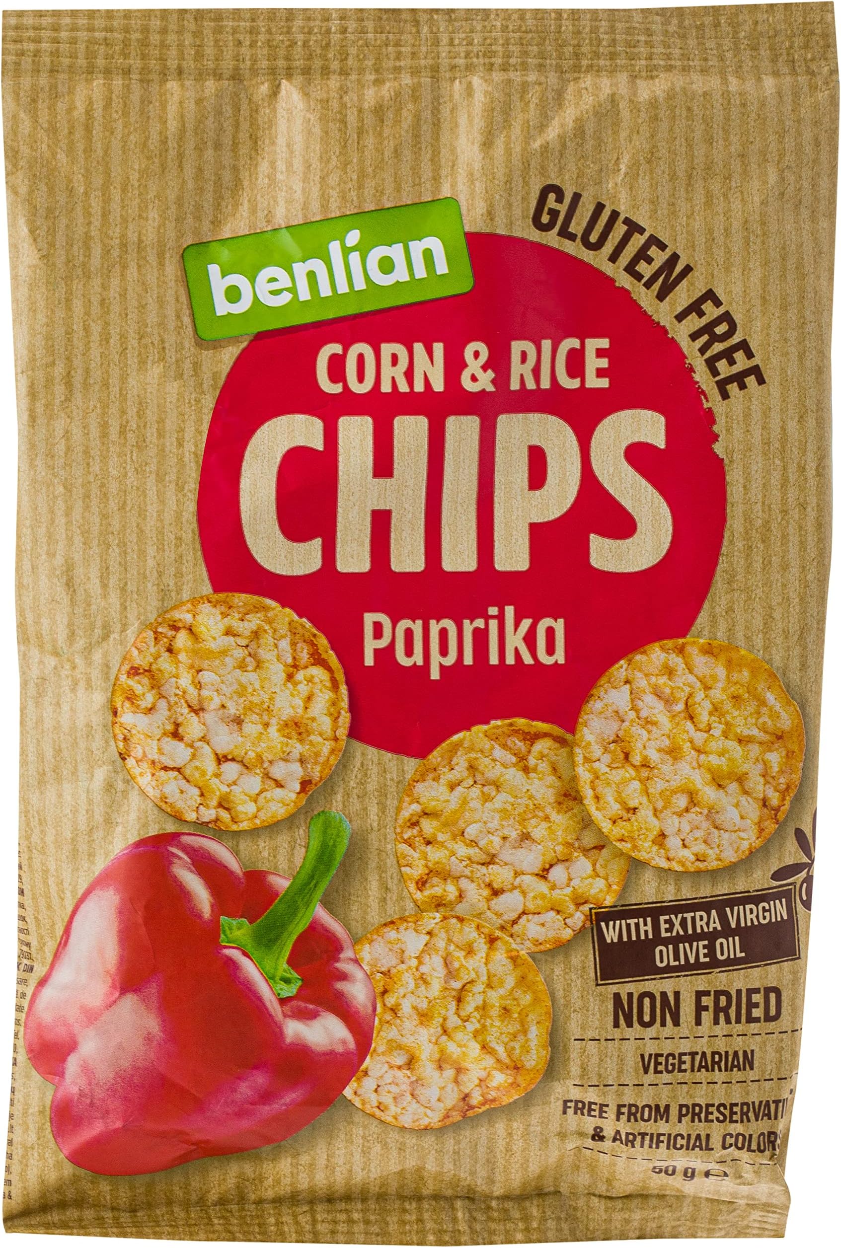 Rice & Corn Chips Paprika, 50 Gm