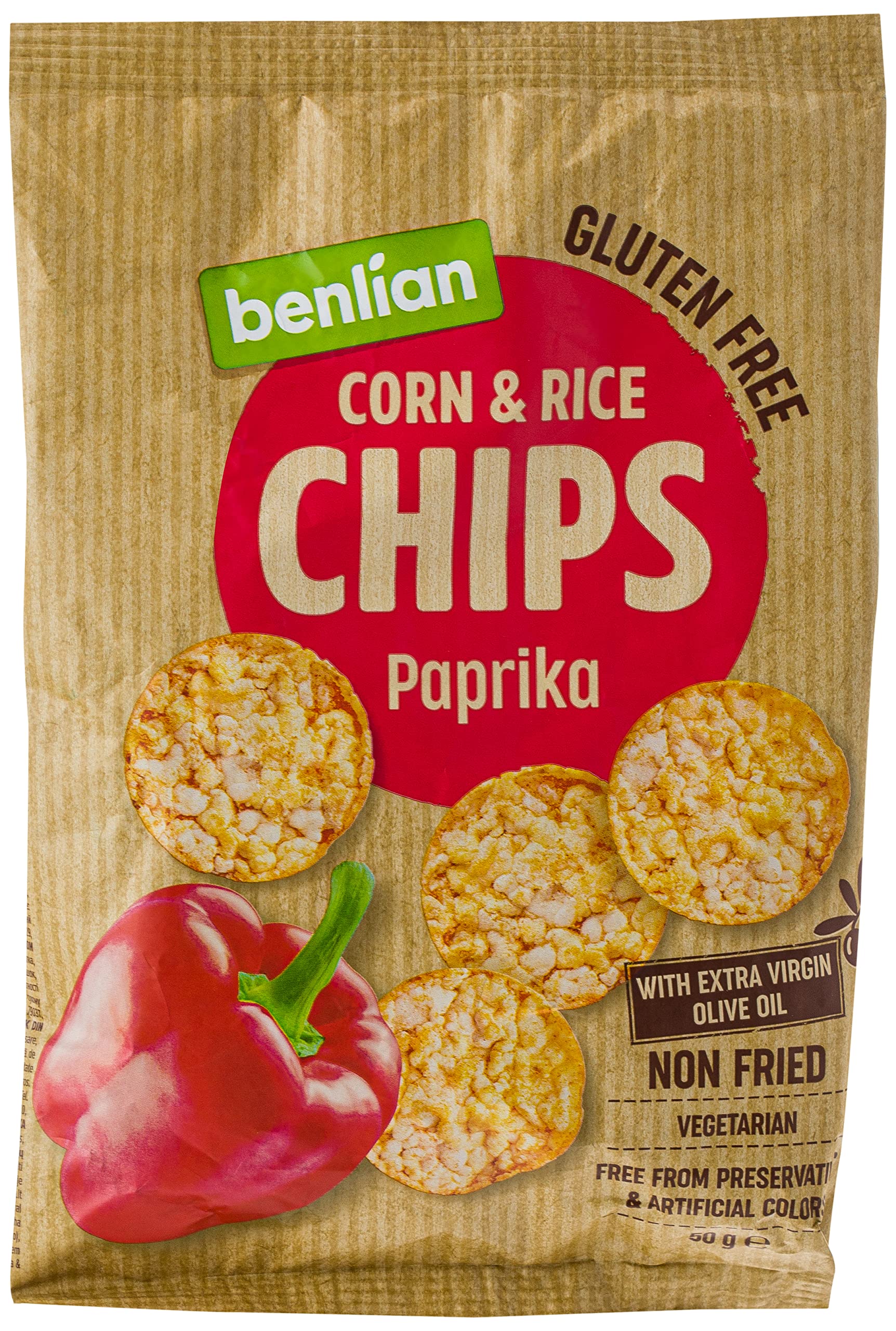 Rice & Corn Chips Paprika, 50 Gm