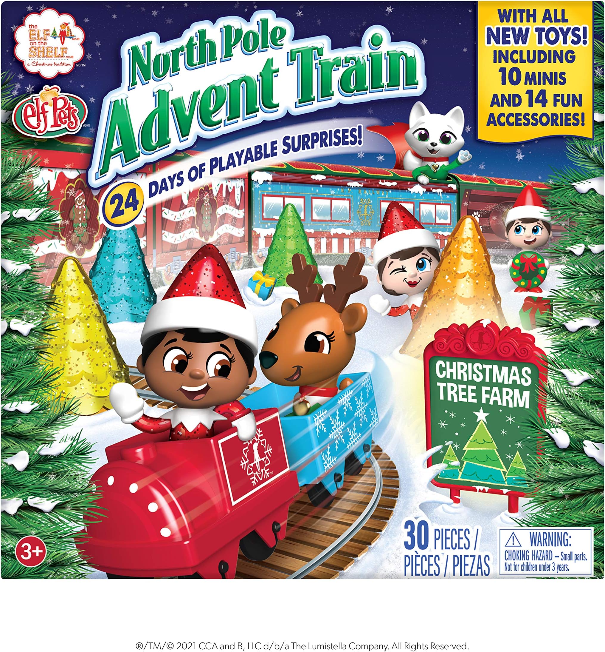 The Elf on the Shelf North Pole Advent Train - Includes 24 days of fun surprises - Scout Elf Not Included