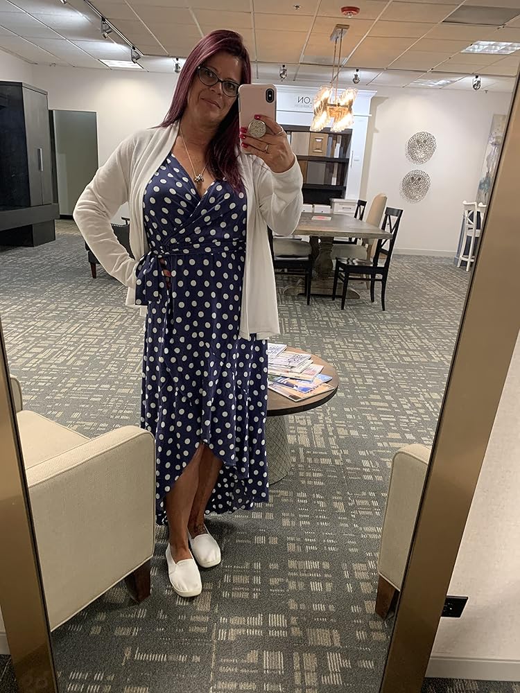 fitted lace wedding dress GRECERELLE Women's Summer Floral Print Cross V Neck Dress Bohemian Flowy  Long Maxi Dress PD-Navy Blue-Small at Amazon Women's Clothing store