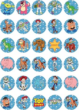 30 x Edible Cupcake Toppers Classic story Themed Collection of Edible Cake Decorations | Uncut Edible on Wafer Sheet