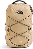 The North Face Jester Laptop Backpack - Water Repellent 28L Commuter Daypack, 16" Sleeve, FlexVent Support, Khaki Stone/Forest Olive