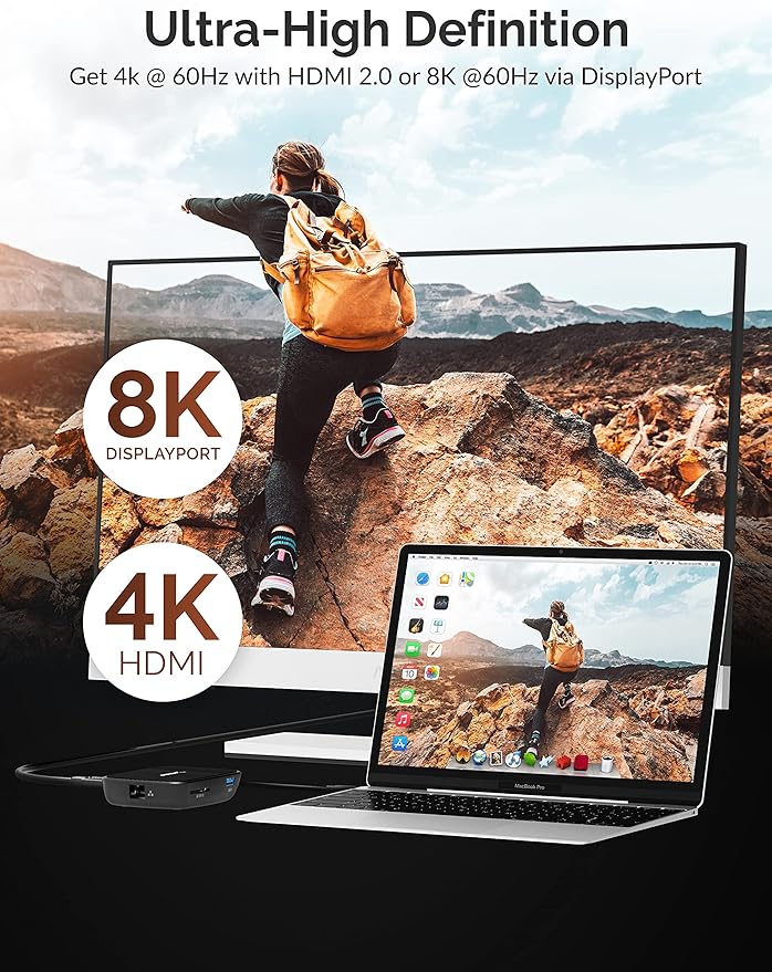 SABRENT Thunderbolt 3 Certified Travel Dock Dual Display Compact Docking Station miniatura 4