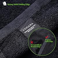 Vista 4 de Juego de 6 toallas de microfibra para el cabello, color negro, a prueba de blanqueador, toalla de secado rápido del cabello de 16 x 32 pulgadas