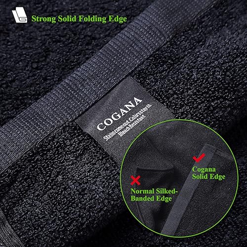 Miniatura 4 de Juego de 6 toallas de microfibra para el cabello, color negro, a prueba de blanqueador, toalla de secado rápido del cabello de 16 x 32 pulgadas,