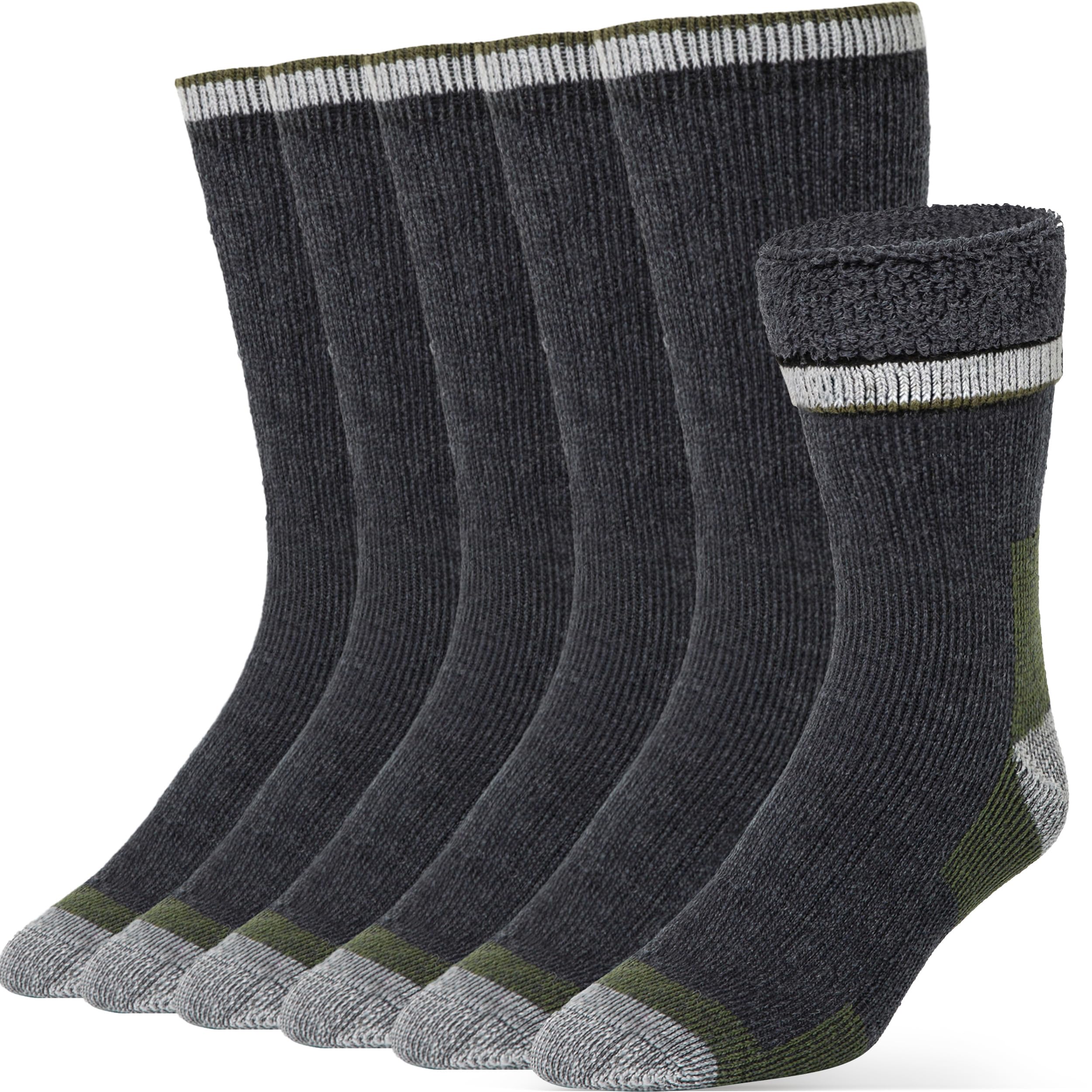 Alvada Merino Wool Hiking Socks Thermal Warm Crew Winter Boot Sock For Men & Women 3 Pairs