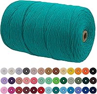 Vista 11 de JeogYong Cordón de macramé de un solo hilo 1mm x 426 yardas (1279 pies) Cuerda de algodón suave Hilo de macramé de 1 mm, suministros de macramé