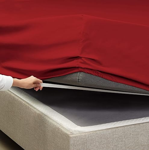 Miniatura 3 de Empyrean Bedding Sábana bajera ajustable de 14 a 16 pulgadas de profundidad  Sábana de microfibra de doble cepillado suave y sedosa  Juego de 2