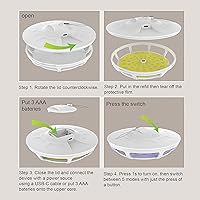 Vista 4 de Mosalogic Recambios de trampa de luz para pulgas, tarjetas adhesivas de repuesto, recambios para tableros de pegamento para atrapador de pulgas