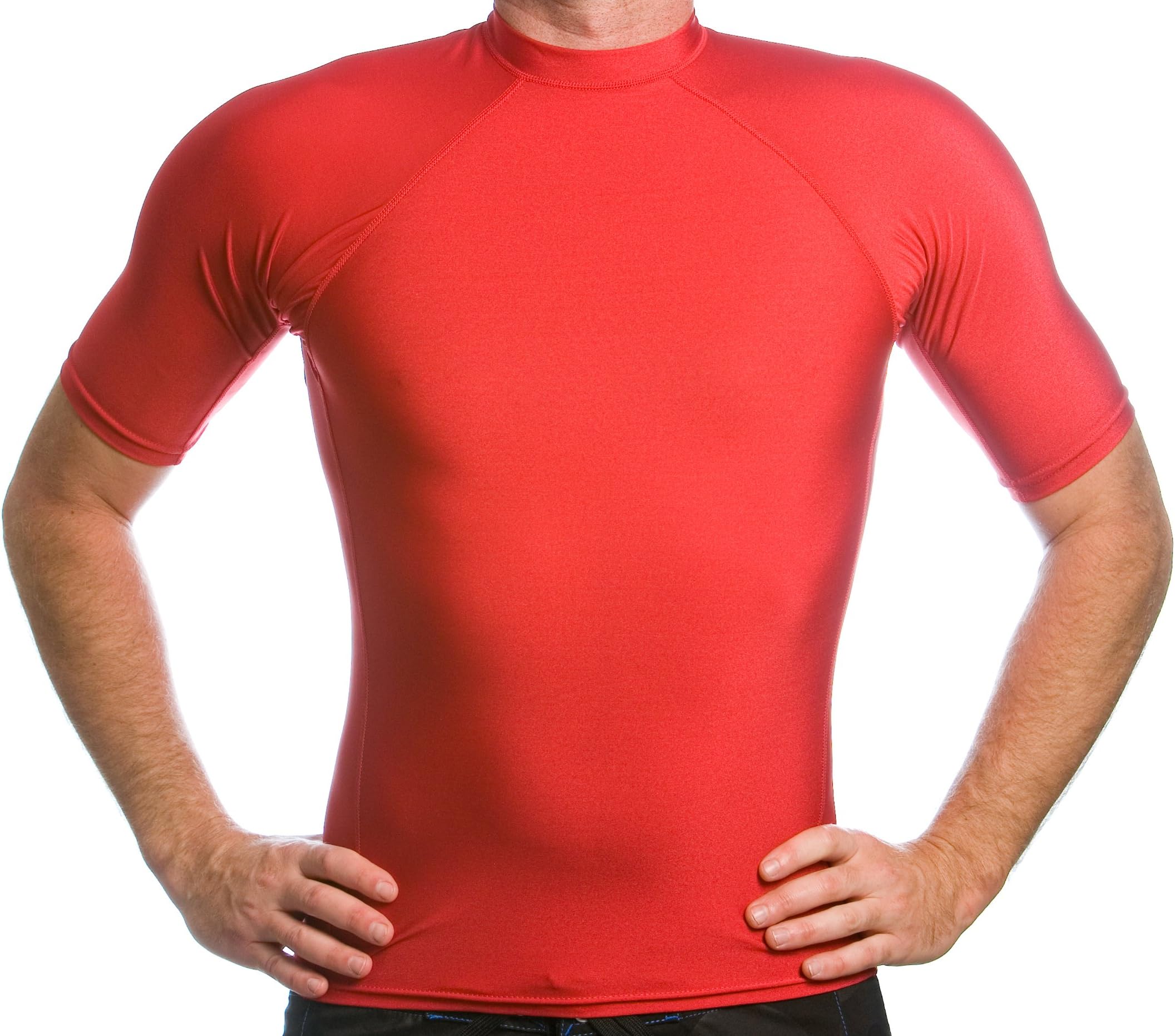 Beach Depot Men's Rash Guard | Short Sleeve SPF 50+ Swim Shirt | Made in USA